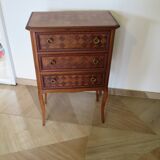 Louis XVI style chest of drawers with 3 drawers in oak
