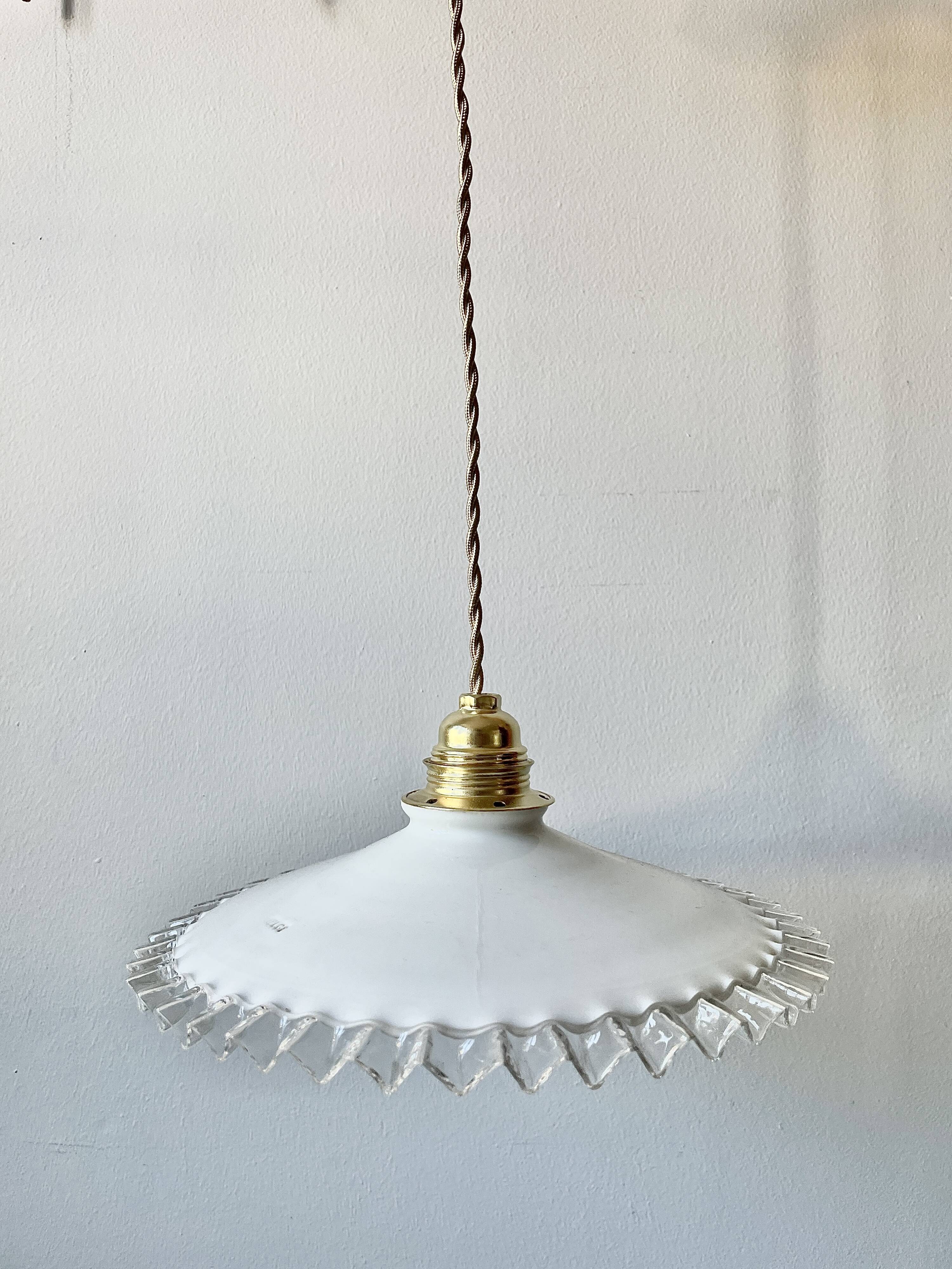 Opaline pendant light
