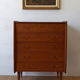 Teak Dresser with 5 drawers Norway, 1960s.
