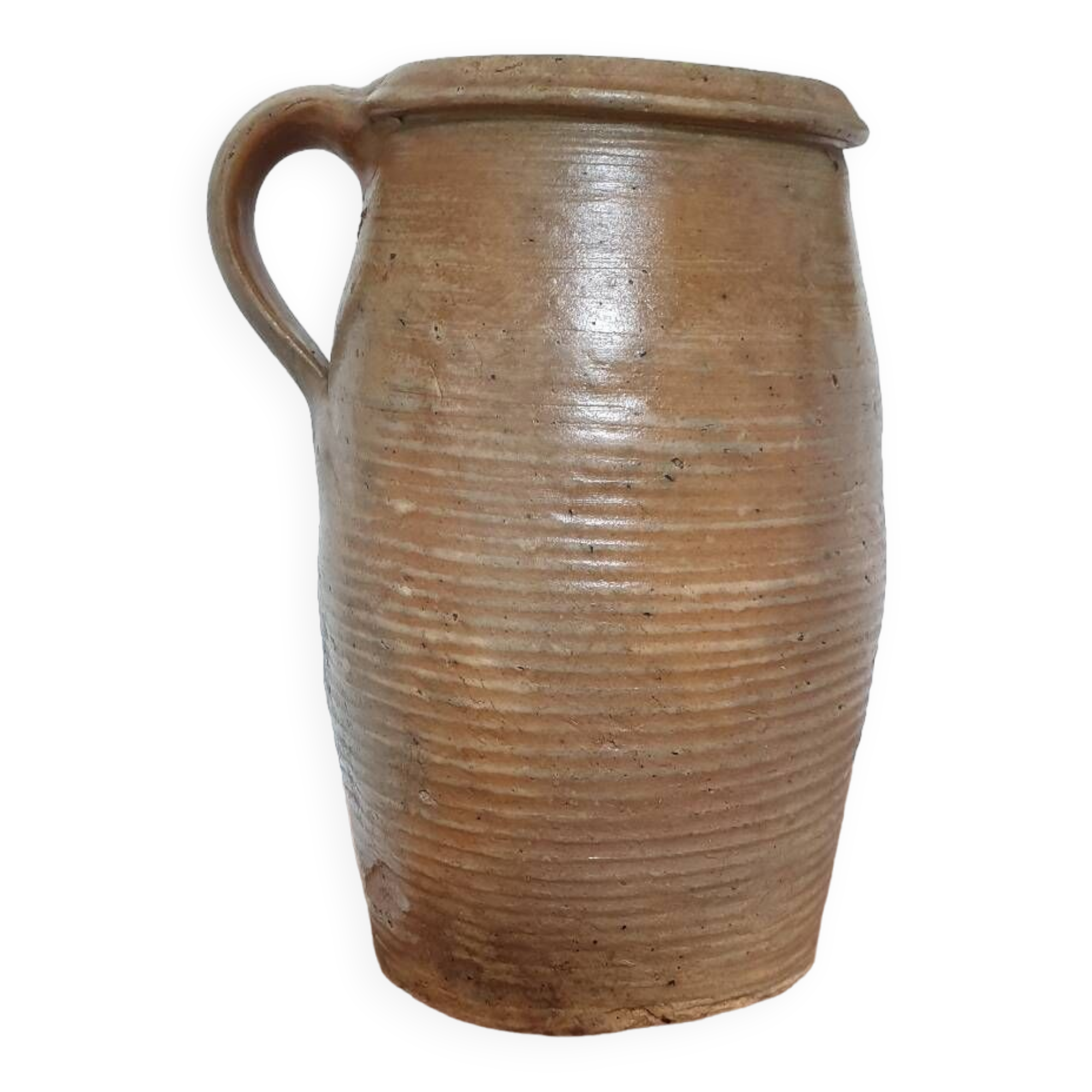 Old 25cm glazed stoneware pot