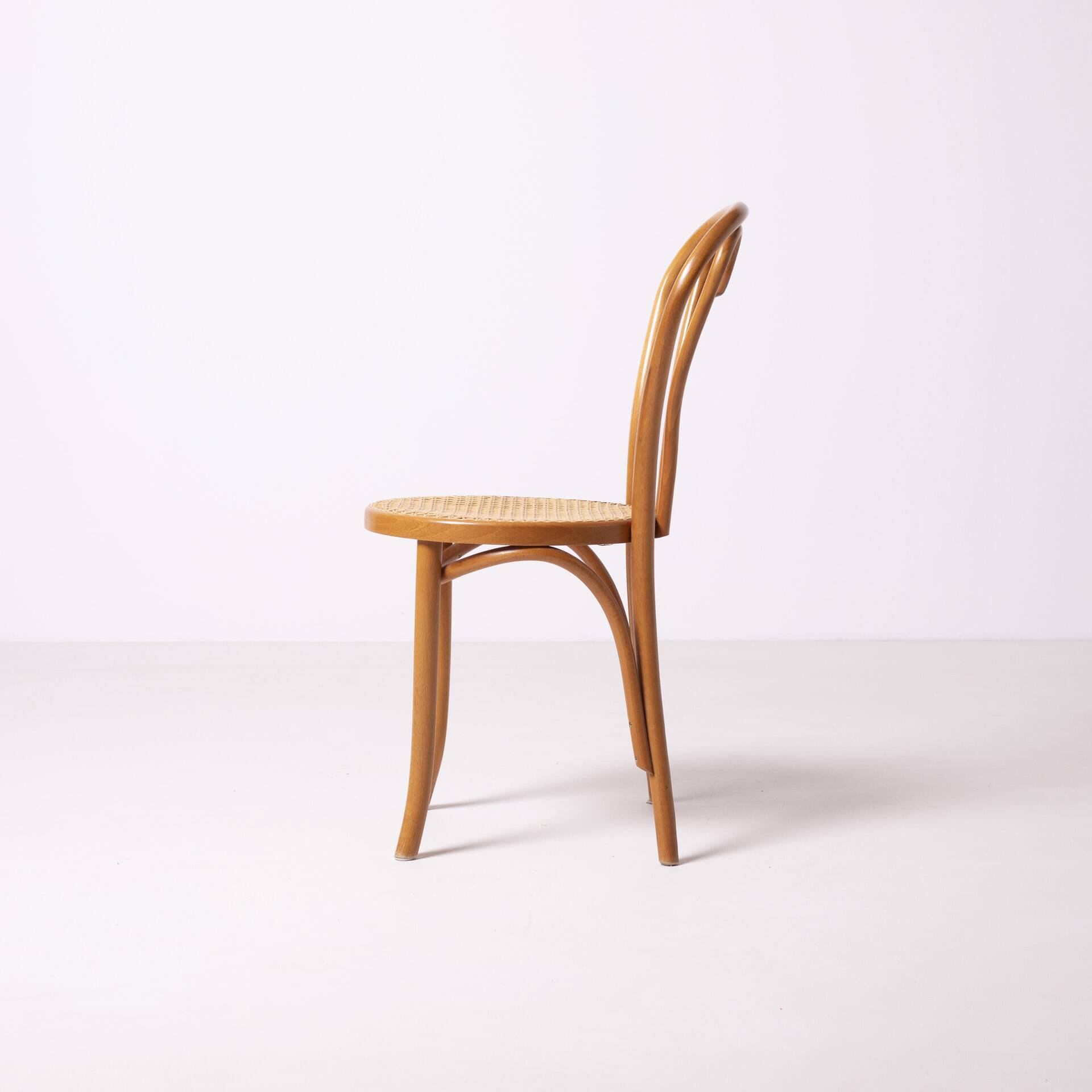 Thonet / Radomsko heart chair, set of 4, hand woven cane, Poland, circa 198