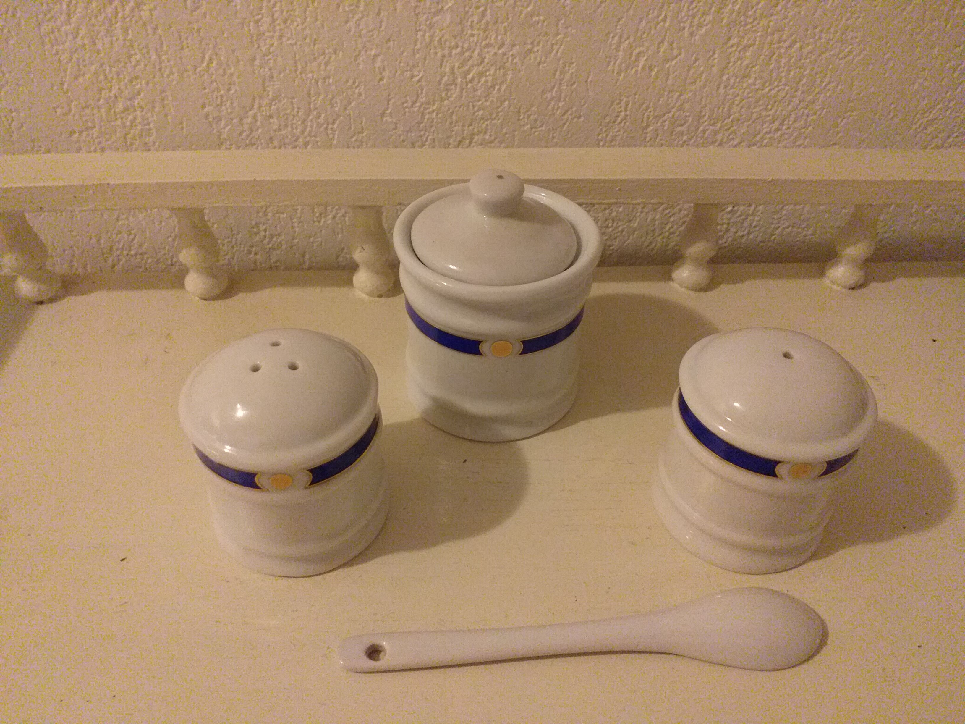 Salt and pepper salt shaker Porcelain Limoges Philippe deshoulieres