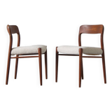 Model 75 Dining Chairs by Niels Otto Moller for J.L. Møllers, Set of 2