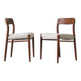 Model 75 Dining Chairs by Niels Otto Moller for JL Møllers, Set of 2
