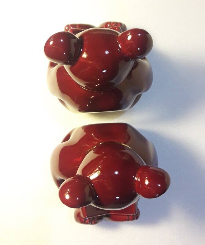 Pair of ceramic bear bookends