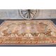 Vintage Turkish Oushak handmade wool cotton orange area rug 201x281