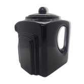 Théière cube en céramique noire design anglais