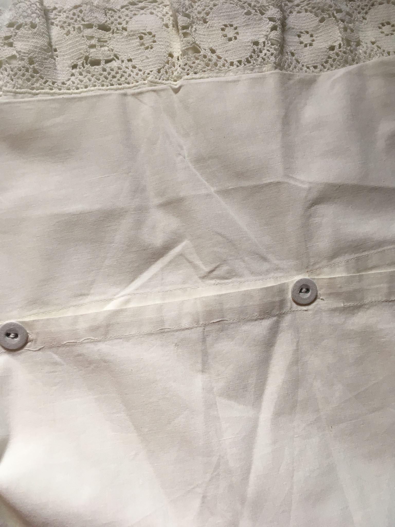 Taie d'oreiller coton et dentelle
