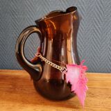 Carafe à Sangria Vintage Espagnole - Pichet en Verre Ambré Rétro