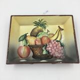 Ceramic trompe l'oeil fruit basket