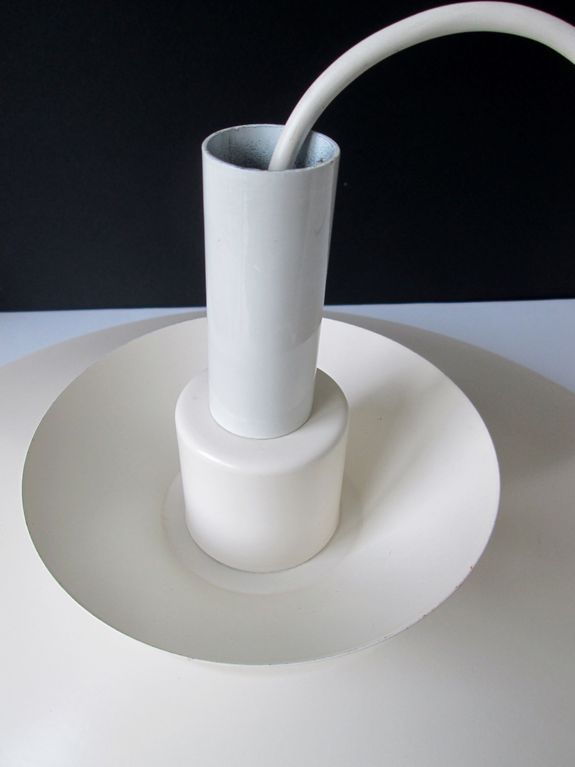 Danish Mid-century vintage pendant light, off-white, classic lines, glare free, PH-style