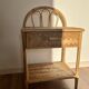 Vintage bamboo bedside table