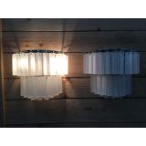 Triedro sandblasted murano glass wall sconce