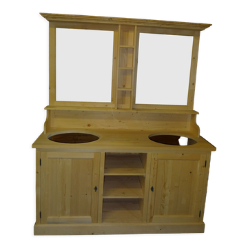 cabinet for 2 basins - 2 doors - mirror