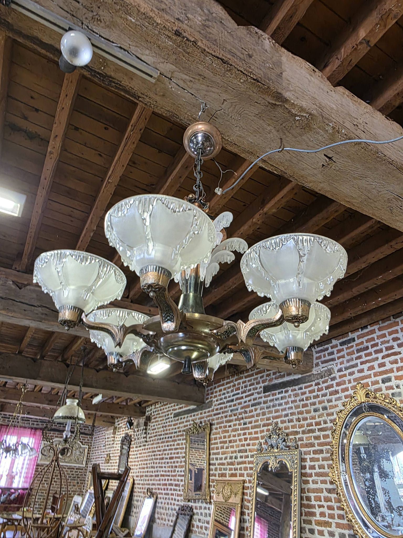 Ezan Art Deco 6-light chandelier