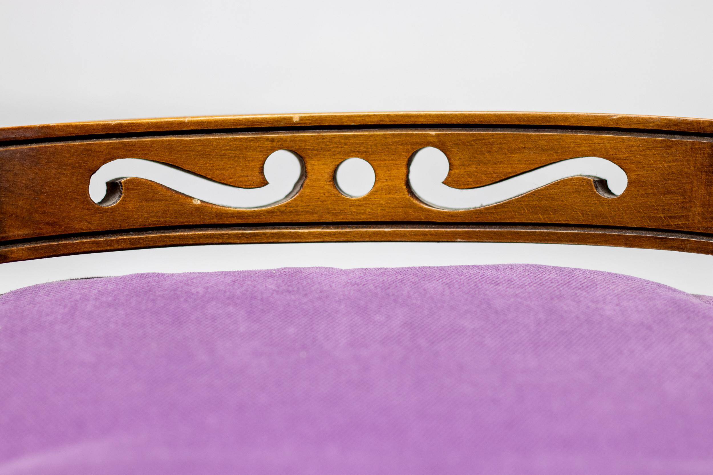 Pair of purple armchairs Giorgetti (Gallery 1975)