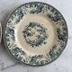 Gien bouquet de roses terre de fer lot de deux petites assiettes 1875
