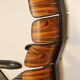 Fauteuil de bureau vintage en skaï et bois - 1970