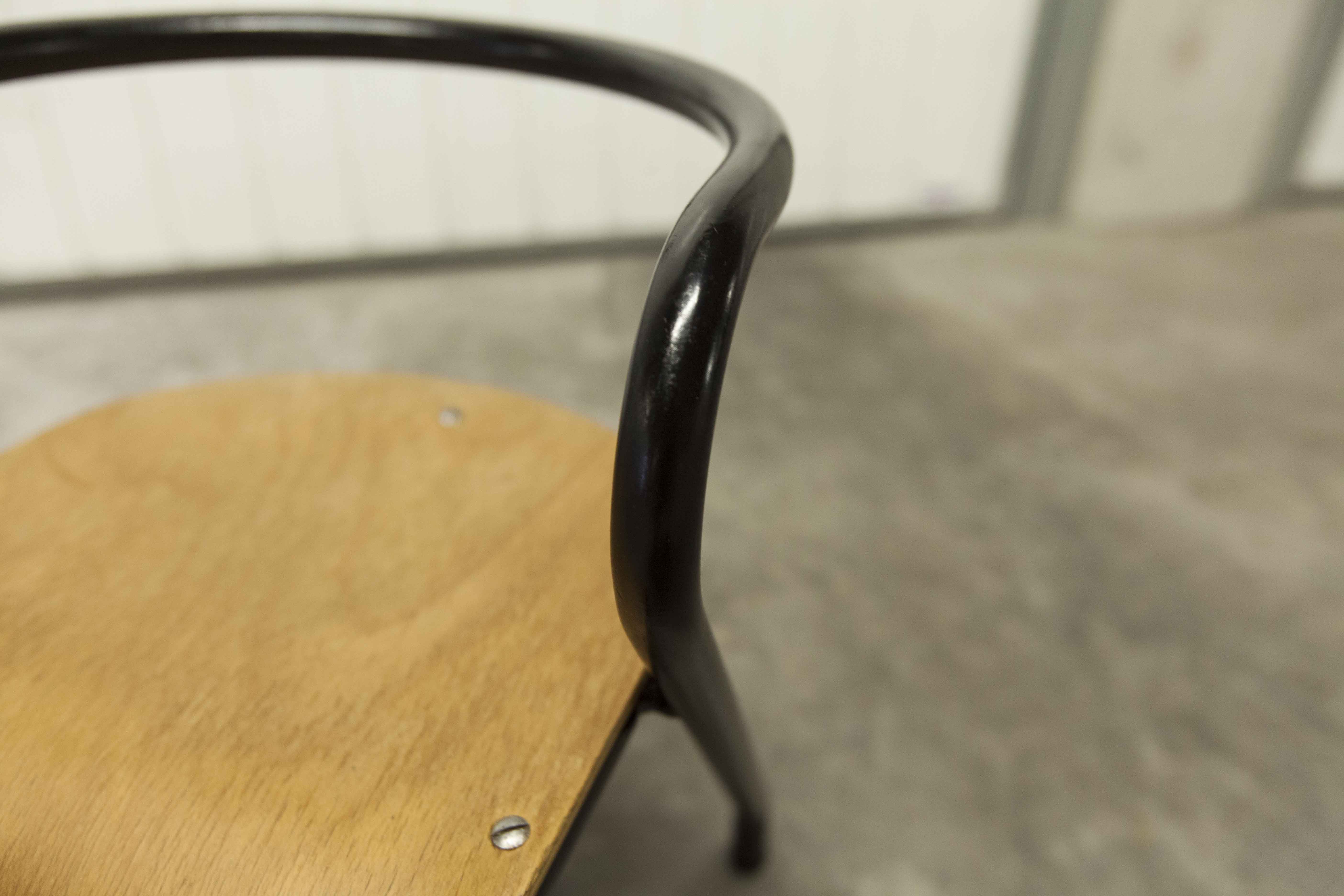 Pair of Mullca 300 chairs by Jacques Hitier 1949 restored