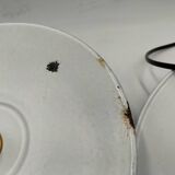 Enameled sheet metal pendant lights