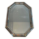 Octagonal Faceted Mirror with Brass Garlands — French Work, Glass