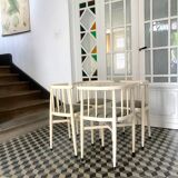 Built-in wooden chairs by Thonet