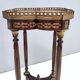 Ebonized Beech Gueridon with a Broccatello Marble Top, Italy