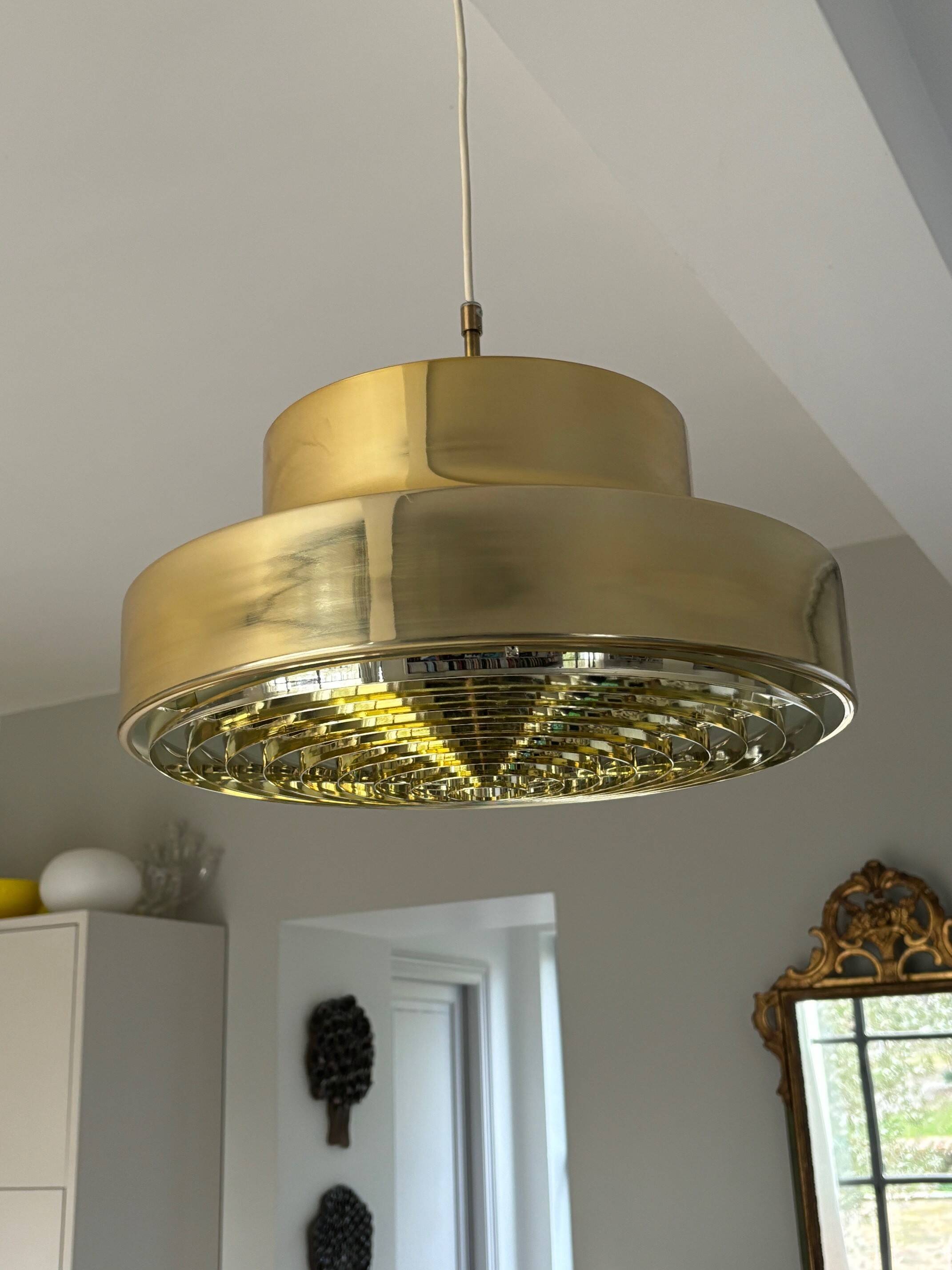 Falkenbergs gold metal suspension - Sweden 70s/80s