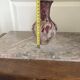 Ancient Blown Glass Vase Mouth Glassware France "Blue Lagoon BC" Bordeaux