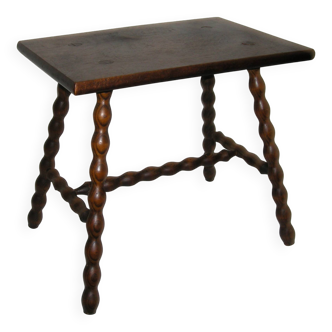 Turned wood coffee table