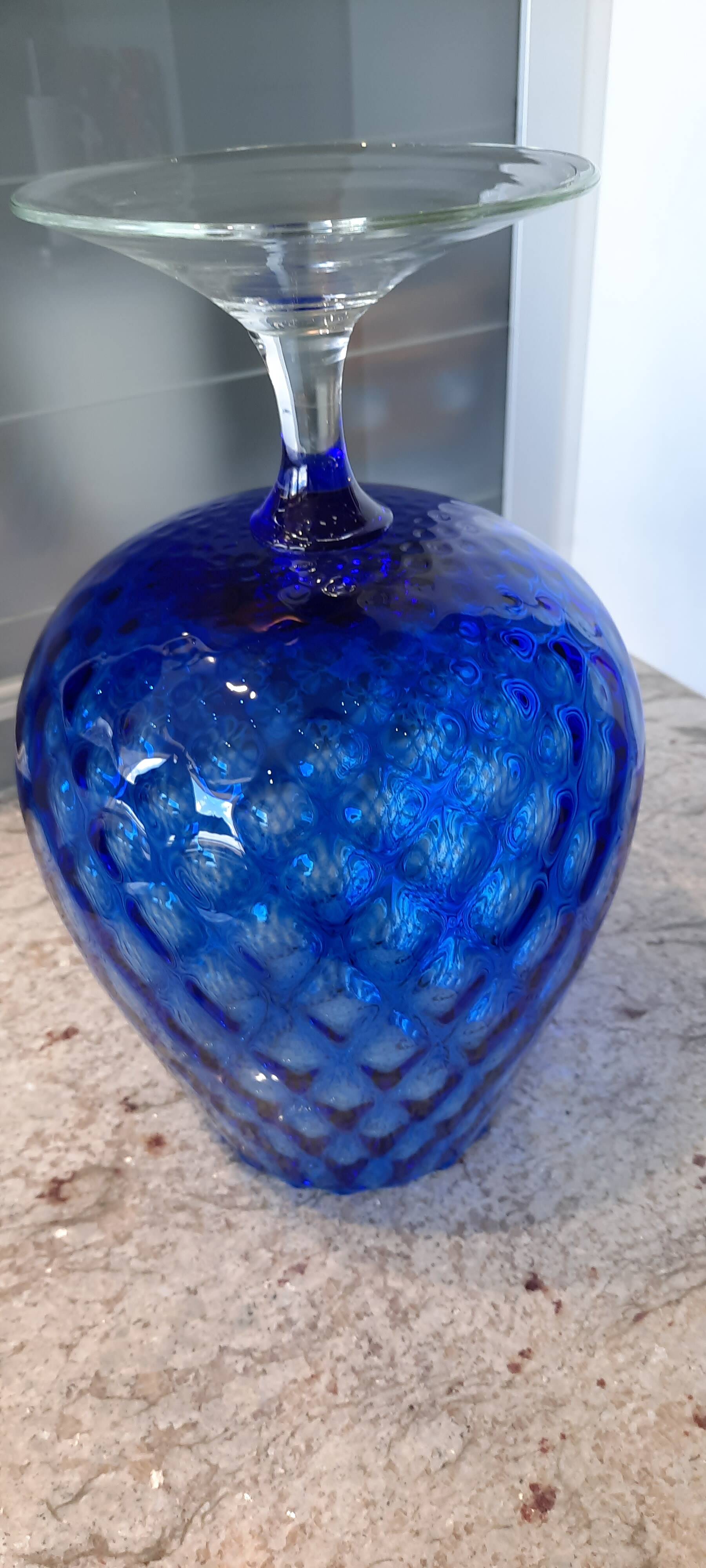 Vintage empoli crystal vase cup