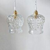 Lot de deux suspensions vintage