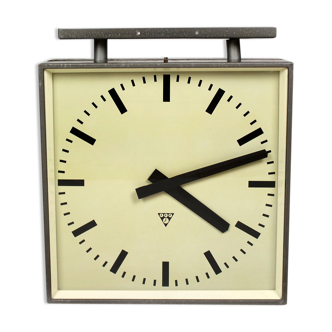 Double Sided Railway Clock from Pragotron, 1970's