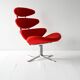 Red Corona Chair by Poul M. Volther