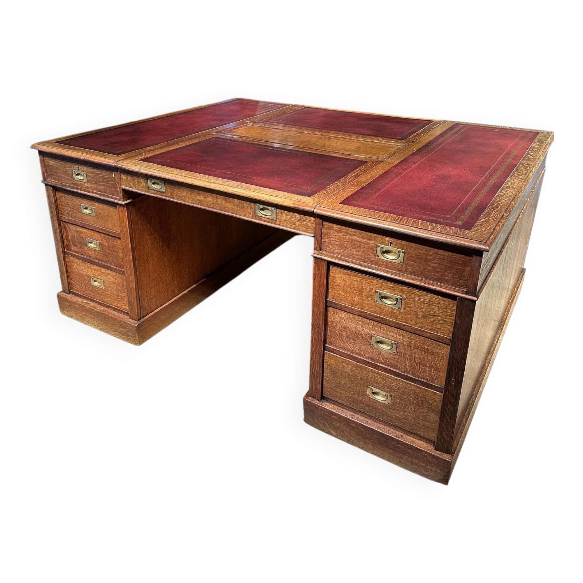 Large oak partners desk