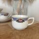 Set of 10 antique cups and saucers Digoin Sarreguemines