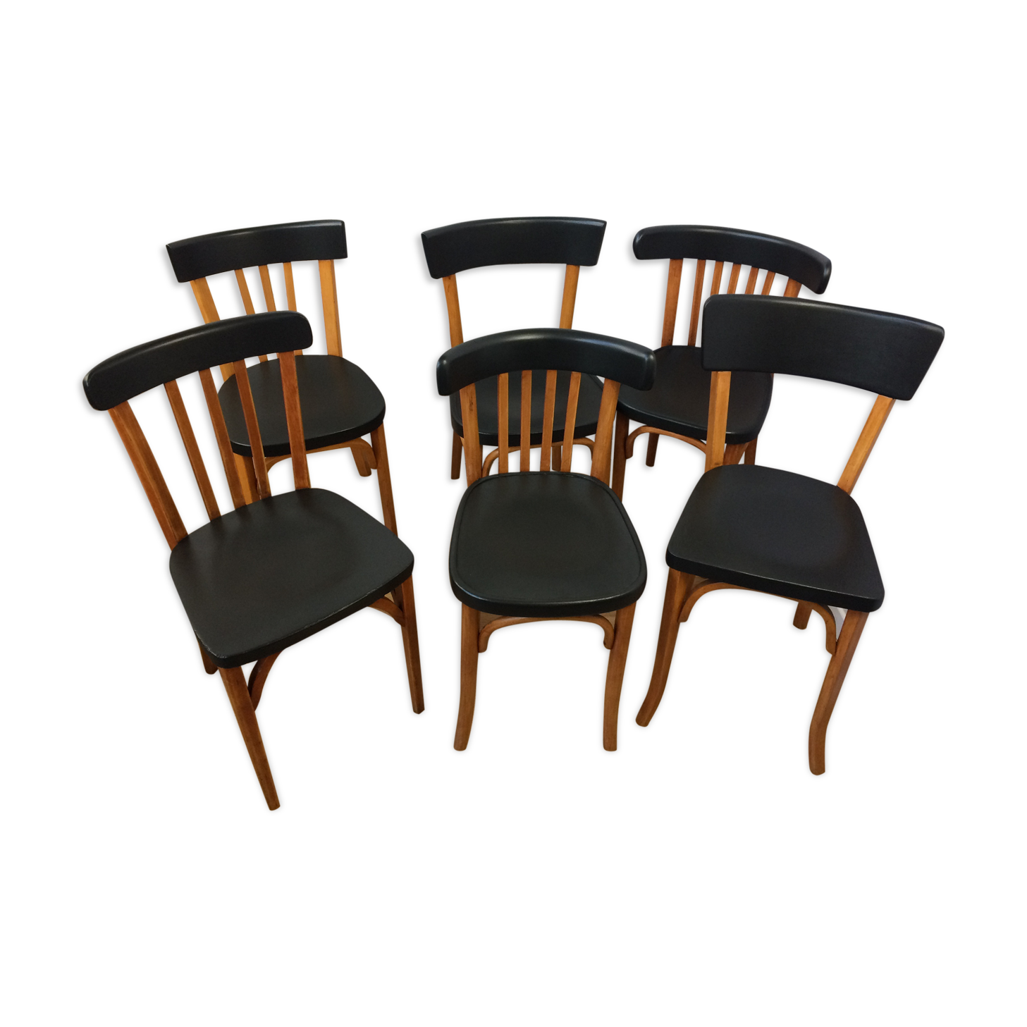 Lot de 6 chaises bistrot dépareillées