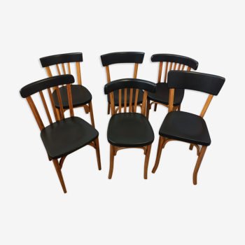 Lot de 6 chaises bistrot dépareillées
