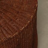 Wicker Ghost Drapery Side Table or Stand 1970s