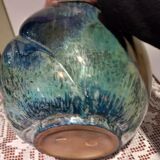 Cache pot en faïence en gris flammé Rambervilliers