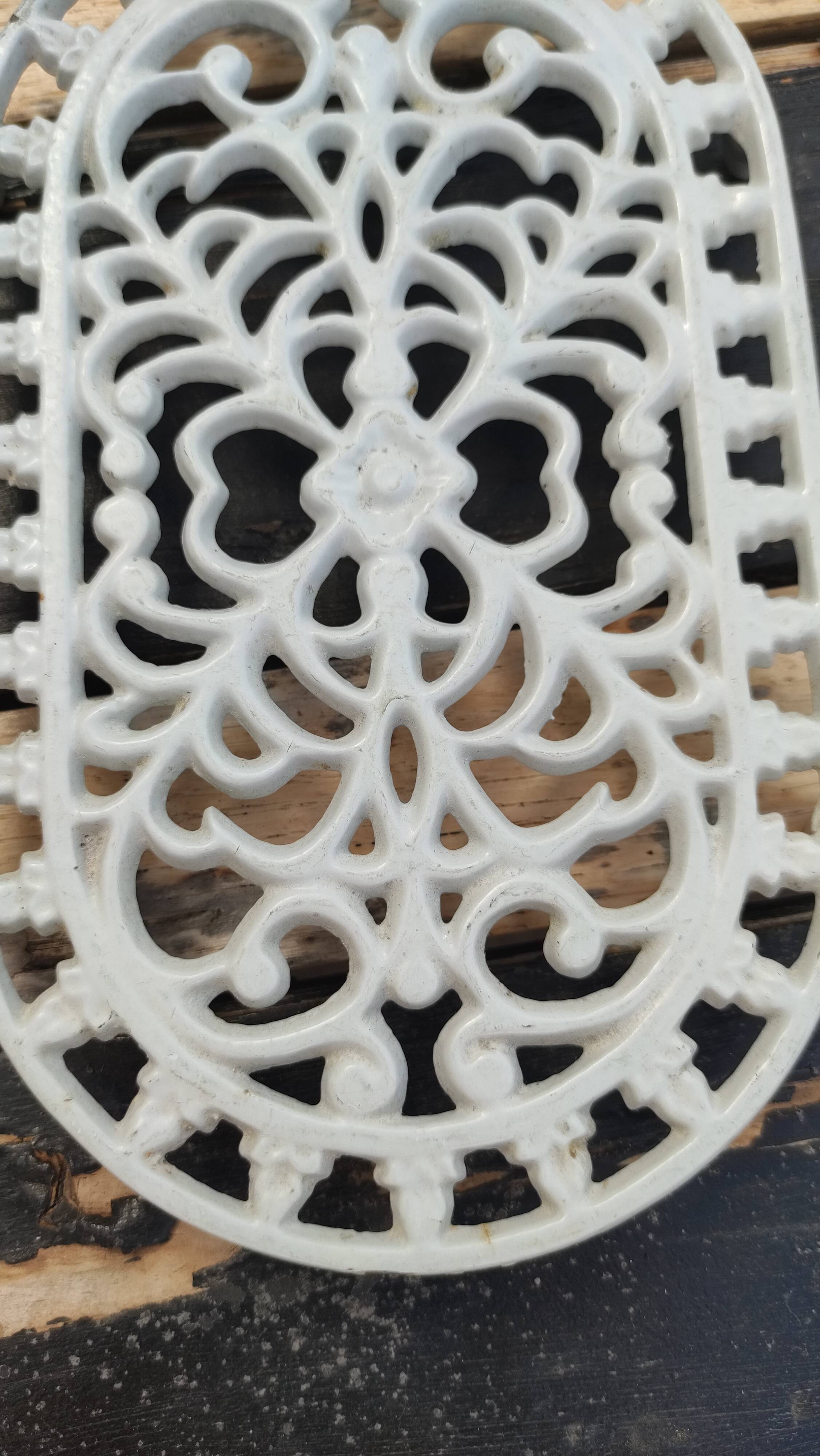Vintage cast iron underside