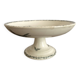 HB&Cie ironstone fruit bowl decorated with flowers, birds and butterflies