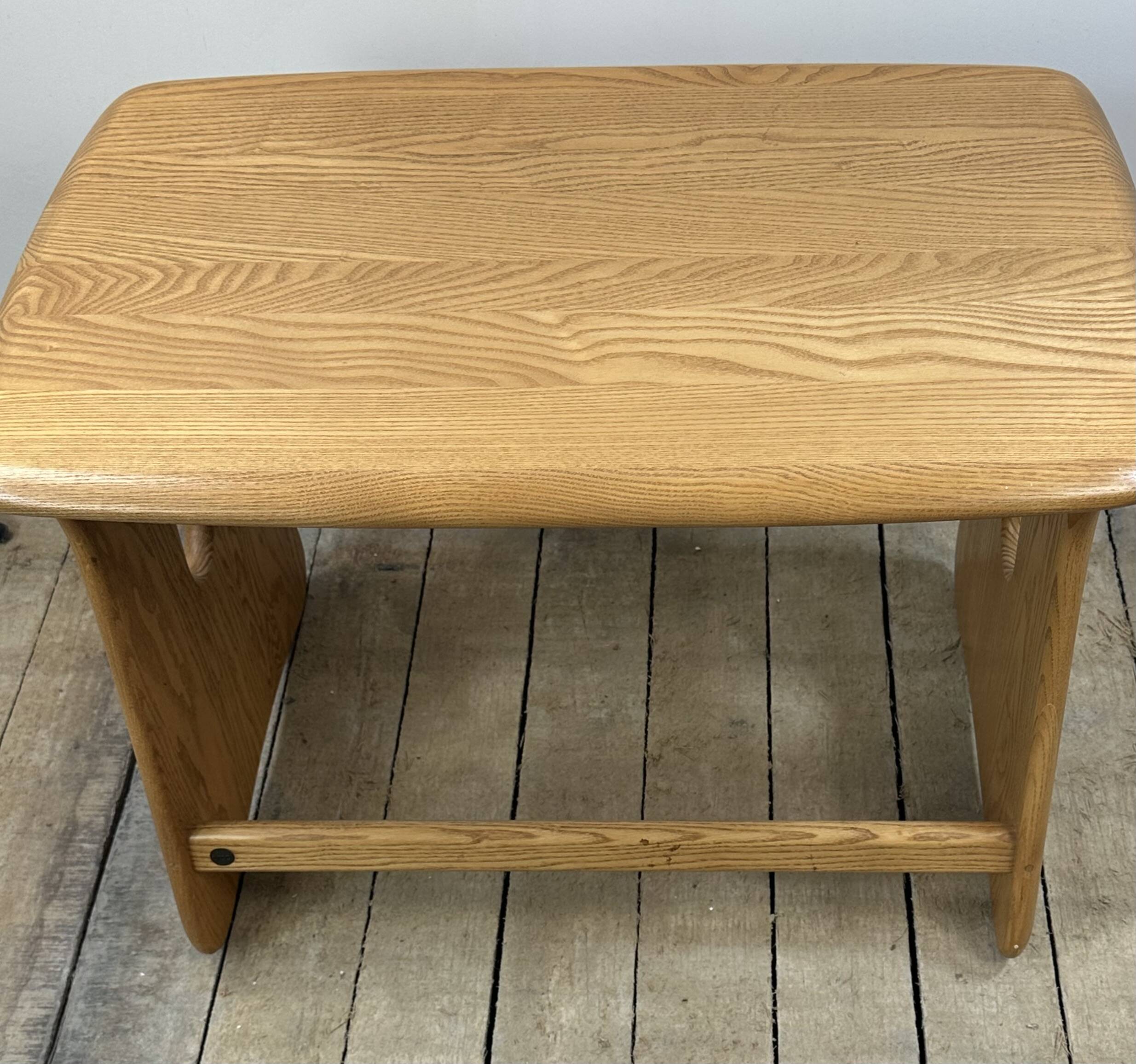 Vintage Ercol nesting tables in solid elm from the 1980s.