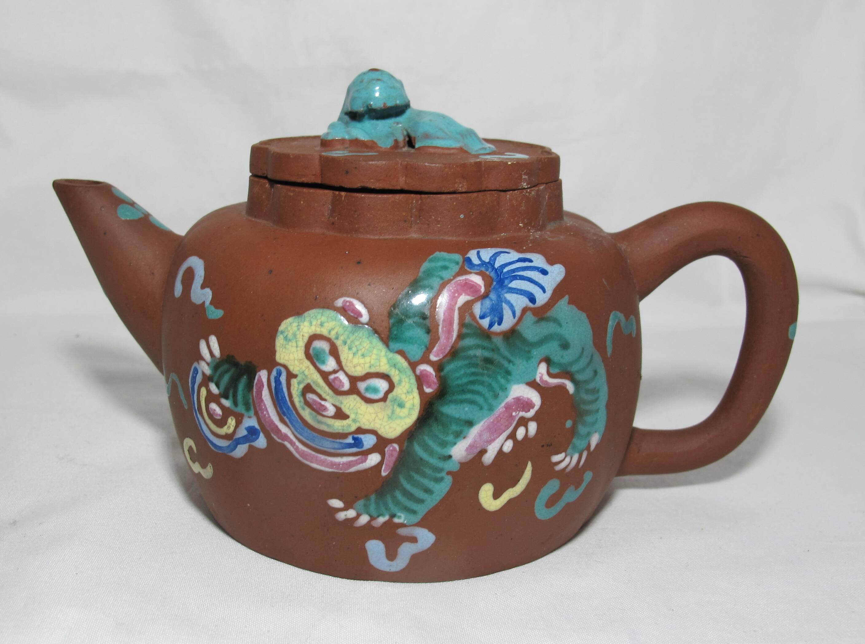 Old small Chinese Yixing terracotta teapot