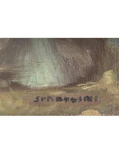 Peinture, huile sur toile, Les danseuses, signé Spadolini, début du XXème s