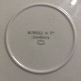 Vintage earthenware horses serving dish by Gien Nordez et Cie Cherbourg