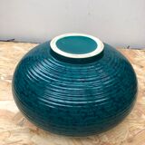 Ancien vase st clément ref 9058 céramique bleu vert made in france vintage