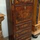 Secretary with a drop-leaf in precious marquetry wood in the Louis XV style.