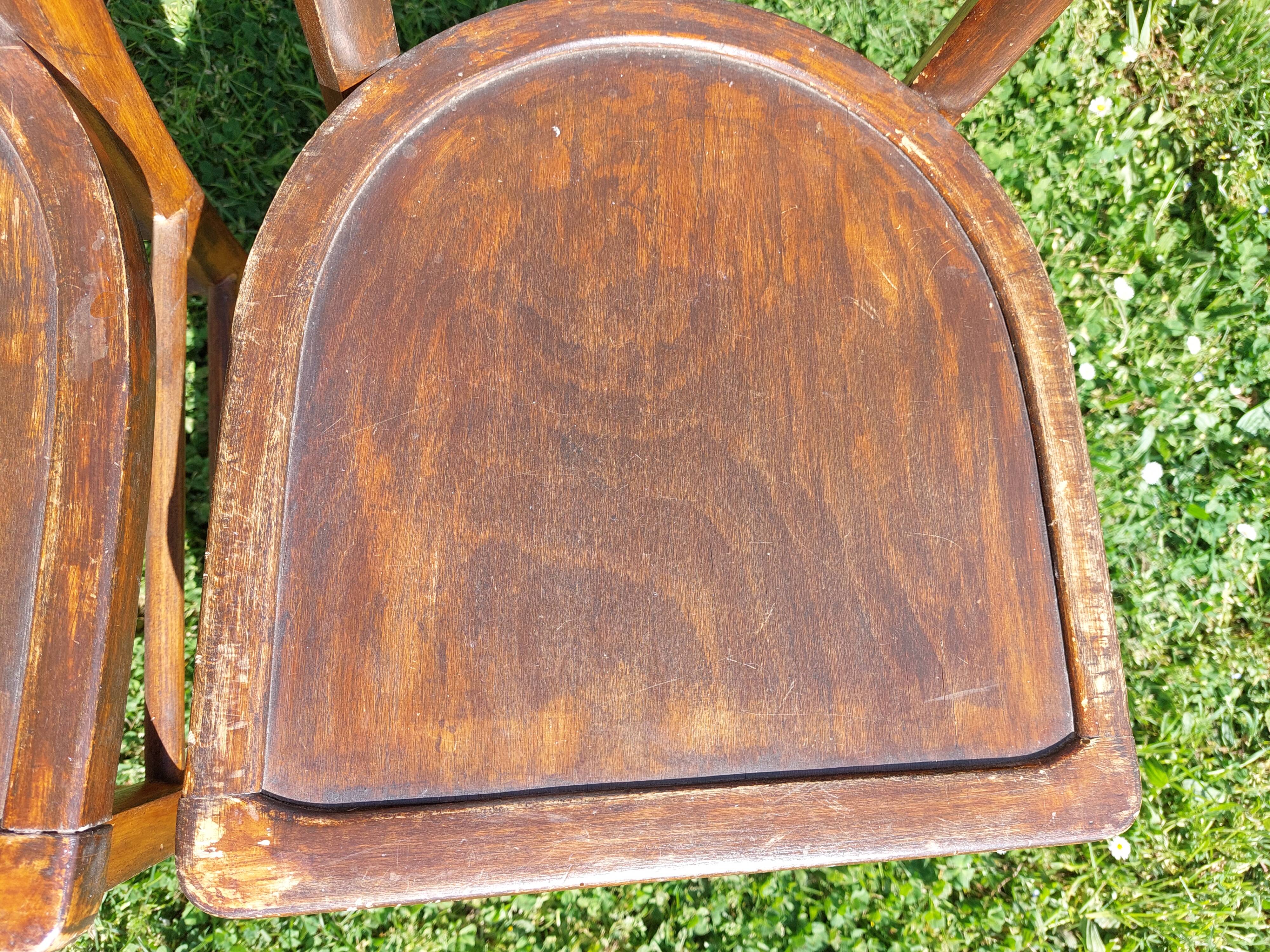 dark wooden bistro chairs