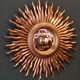 Vintage sun mirror with witch's eye mirror